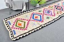 Alfombra vintage, Kilim, alfombra de escalera, alfombra de corredor de 2,8x11,2 pies, alfombra marroquí, alfombras de lana segunda mano  Embacar hacia Argentina