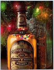 Chivas Regal Blended Scotch Whisky Under Christmas Tree 1986 anúncio impresso 8"w x 11" comprar usado  Enviando para Brazil