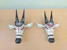 Wooden cow head for sale  Shipping to Ireland