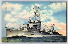Postcard destroyer sea for sale  San Marcos
