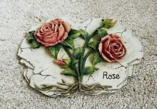 Vintage rose plaque.name for sale  LONDON