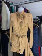 Usado, Vestido de coquetel Albina Dyla dourado comprimento total cintilante comprar usado  Enviando para Brazil