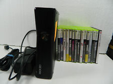 Xbox 360 Slim Console 250GB Black Bundle With Cords NO CONTROLLERS +15 games for sale  Shipping to South Africa