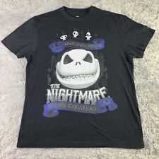 Camisa Jack Skellington Adulto Grande Negra Mangas Cortas Pesadilla Antes de Navidad segunda mano  Embacar hacia Argentina