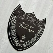 Letrero de pared de metal con logotipo negro Dom Perignon - 45x38 cm - 14" x 12"" pulgadas - letrero de pared segunda mano  Embacar hacia Argentina