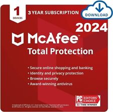 Antivirus McAfee Total Protection 2024 3 años 1 dispositivo ganador, Mac, Android, iOS segunda mano  Embacar hacia Mexico