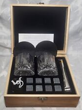 Whisky / Whiskey Gift Set - 2 x Glasses, Stones. Nips in Display Box  for sale  Shipping to South Africa