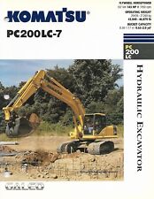 Folheto de equipamento - Komatsu - PC200LC-7 - Escavadeira hidráulica - 2002 (E8165) comprar usado  Enviando para Brazil