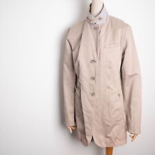 MABRUN Women's Long Single Breasted Beige Belted Collar Blazer Jacket Size 50 XL for sale  Shipping to South Africa