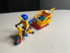 Vintage Caillou Lot Bike with Carriage and 2 Posable Figures Cinar Irwin 2002, used for sale  Shipping to South Africa