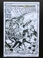 Capa variante edição artista Excalibur (1988) #68 Joe Madureira P&B - Marvel comprar usado  Enviando para Brazil
