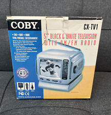 COBY CX-TV1 5" BLACK & WHITE TELEVISION W/ AM/FM RADIO for sale  Shipping to South Africa