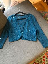 silver sequin bolero for sale  LONDON