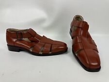 Stacy Adams Fisherman Sandals Buckle Men’s Size 9M Brown Leather for sale  Shipping to South Africa