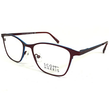 Usado, Armações de óculos Scott Harris SH-624 C2 azul vermelho olho de gato quadrado 48-16-132 comprar usado  Enviando para Brazil