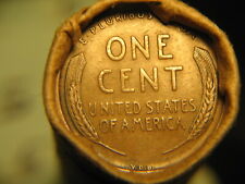 1909 VDB & "RED" REVERSE ENDS IN ROLL OF 50 LINCOLN WHEAT CENTS!  50%+PRE-1940s! for sale  Depew