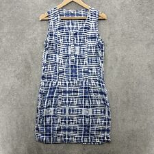 Poetry Dress Womens UK 12 Blue White Sleeveless Button Up Knee Length for sale  Shipping to South Africa