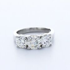 3.0CT Lab-Created Diamond E/VS1 Very Good Cut Round Brilliant Platinum Prong Set for sale  Shipping to South Africa