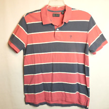 Camisa polo masculina Arrow tamanho L allover listra larga pique rosa deserto/marinho comprar usado  Enviando para Brazil