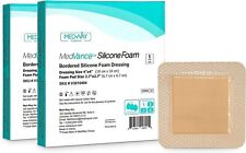 MedVance Silicone Bordered Adhesive Wound Dressing, 4"x4", Box of 10 for sale  Shipping to South Africa