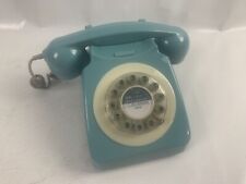 Teléfono fijo azul francés años 60 diseño giratorio botón retro 746 teléfono segunda mano  Embacar hacia Argentina