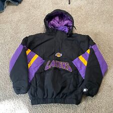 Casaco acolchoado vintage LA Lakers Starter Jacket masculino XL corta-vento Varsity NBA comprar usado  Enviando para Brazil