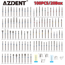 20 Packs AZDENT Dental Diamond Burs Fit High Speed Handpiece Friction Grip 1.6mm for sale  Shipping to South Africa