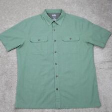 Camisa masculina Croft & Barrow verde grande secagem rápida manga curta botão para cima poliéster comprar usado  Enviando para Brazil