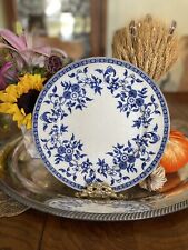 Antique Wedgwood & Co “Indiana”Dinner Plate 10.5” Blue White, Rare 1860s for sale  Shipping to South Africa