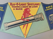 Linterna troquelada francesa Ray-O-Light rara de 1920 exhibición de ferretería segunda mano  Embacar hacia Argentina