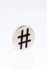 Placa de prata esterlina Spallanzani esmalte hashtag libra emoticon magnética redonda Ch comprar usado  Enviando para Brazil