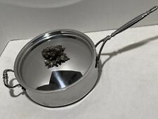 Used, ruffoni Opus Prima hammered stainless steel 5qt. Saute Pan With Garlic Knob Lid. for sale  Shipping to South Africa