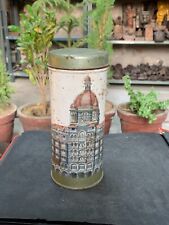 Vintage Old The Taj Mahal Palace Mumbai Customized Cylindrical Litho Tin Box for sale  Shipping to South Africa