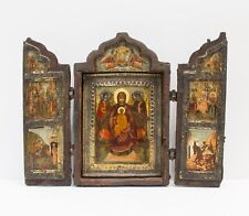 Usado, Icono ruso antiguo, ortodoxo - tríptico siglo XVII segunda mano  Embacar hacia Mexico
