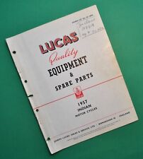 Usado, 1957 Indian Motorcycle Book Lucas catálogo de peças Apache Woodsman Tomahawk comprar usado  Enviando para Brazil