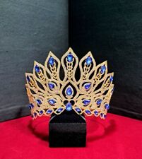 Usado, Coroas de noiva femininas de diadema de noiva Tiaras douradas comprar usado  Enviando para Brazil