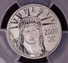 Moneda fina American Platinum Eagle 2000 $25 1/4 oz .9995 graduación profesional losa MS67 o MS68 segunda mano  Embacar hacia Argentina