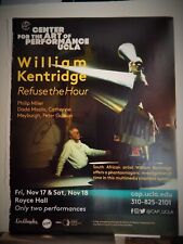 WILLIAM KENTRIDGE REFUSE THE HOUR AT ROYCE HALL UCLA VTG 2017 ADVERTISEMENT for sale  Shipping to South Africa