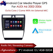 9” CarPlay Android 13 Auto Car Stereo GPS Head Unit For AUDI A6 2002-2006, used for sale  Shipping to South Africa