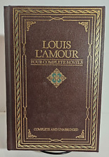 Louis L'Amour cuatro novelas completas, 1984 Chatham River Press, cuero unido segunda mano  Embacar hacia Argentina