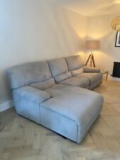 suede recliner sofa for sale  TRING