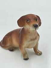 Vintage Sitting Dachshund Porcelain Figurine Brown Dog Puppy Japan 3" for sale  Shipping to South Africa