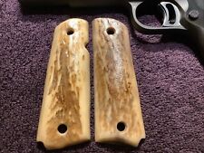 Used, 1911 grips full size stag for sale  Durham
