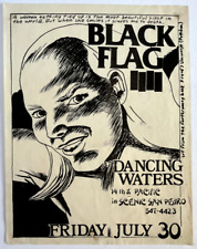Panfleto de concerto Black Flag | Dancing Waters | San Pedro, CA | 30 de julho de 1982 | MDC, usado comprar usado  Enviando para Brazil