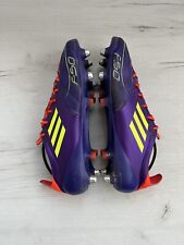 Adidas F50 Adizero Leather Purple Soccer Cleats Boots US9 UK8 1/2 EUR42 2/3 , used for sale  Shipping to South Africa