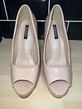 nude peep toe heels for sale  LONDON