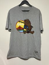 Grizzly Griptape Outdoors Fishing Bear T Shirt Grey Size L for sale  Shipping to South Africa