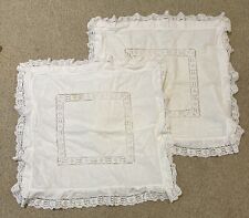 2 white lace pillow shams for sale  West Hartford