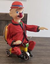 Vintage Bandai Tin Litho Battery Operated Cycling Daddy Tricycle Toy Must See for sale  Shipping to South Africa