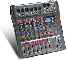 Used, 6-Channel Audio Mixer Professional DJ Equipment - Bluetooth 48V Phantom Power for sale  Shipping to South Africa